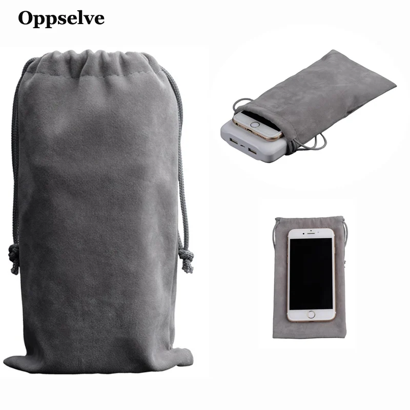 Velvet Protection Bag for USB Charger Power Bank Portable Case 180X130Mm Phone Storage Box Waterproof Mobilephone Storage Bag