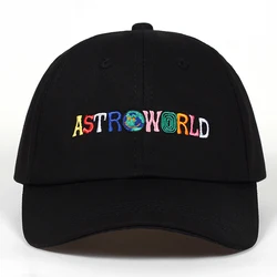 100% Cotton ASTROWORLD Baseball Caps Travis Scotts Unisex Astroworld Dad Hat Cap High Quality Embroidery Man Women Summer Hats