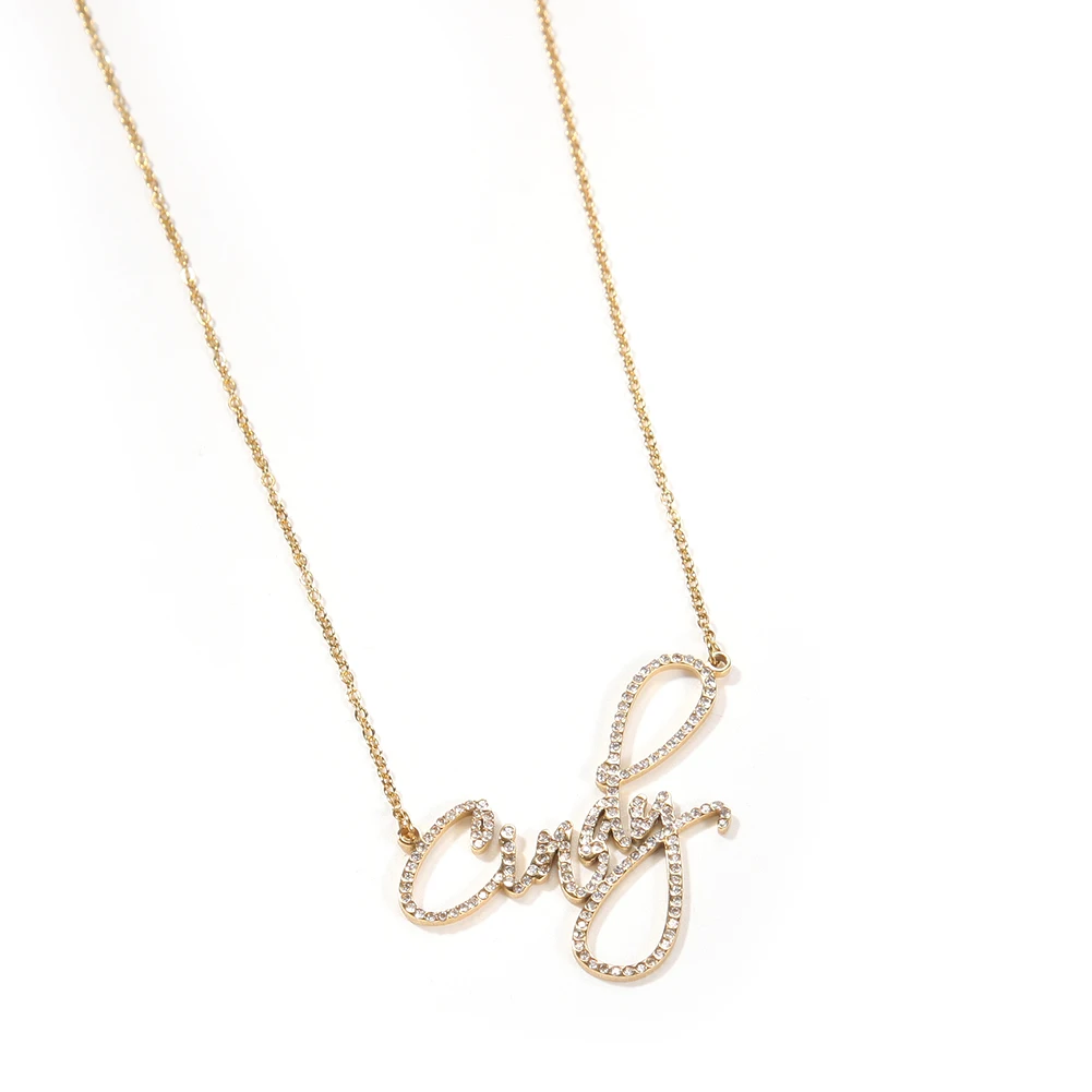 TBTK Custom Name Necklace Personalized Stainless Steel Letters Choker for Women Custom Chain Jewelry Children Personalized Gifts