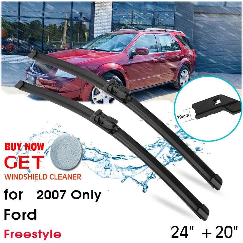 

Car Blade Front Window Windshield Rubber Silicon Refill Wiper For FORD Freestyle 2007 Only LHD / RHD 24"+20" Car Accessories