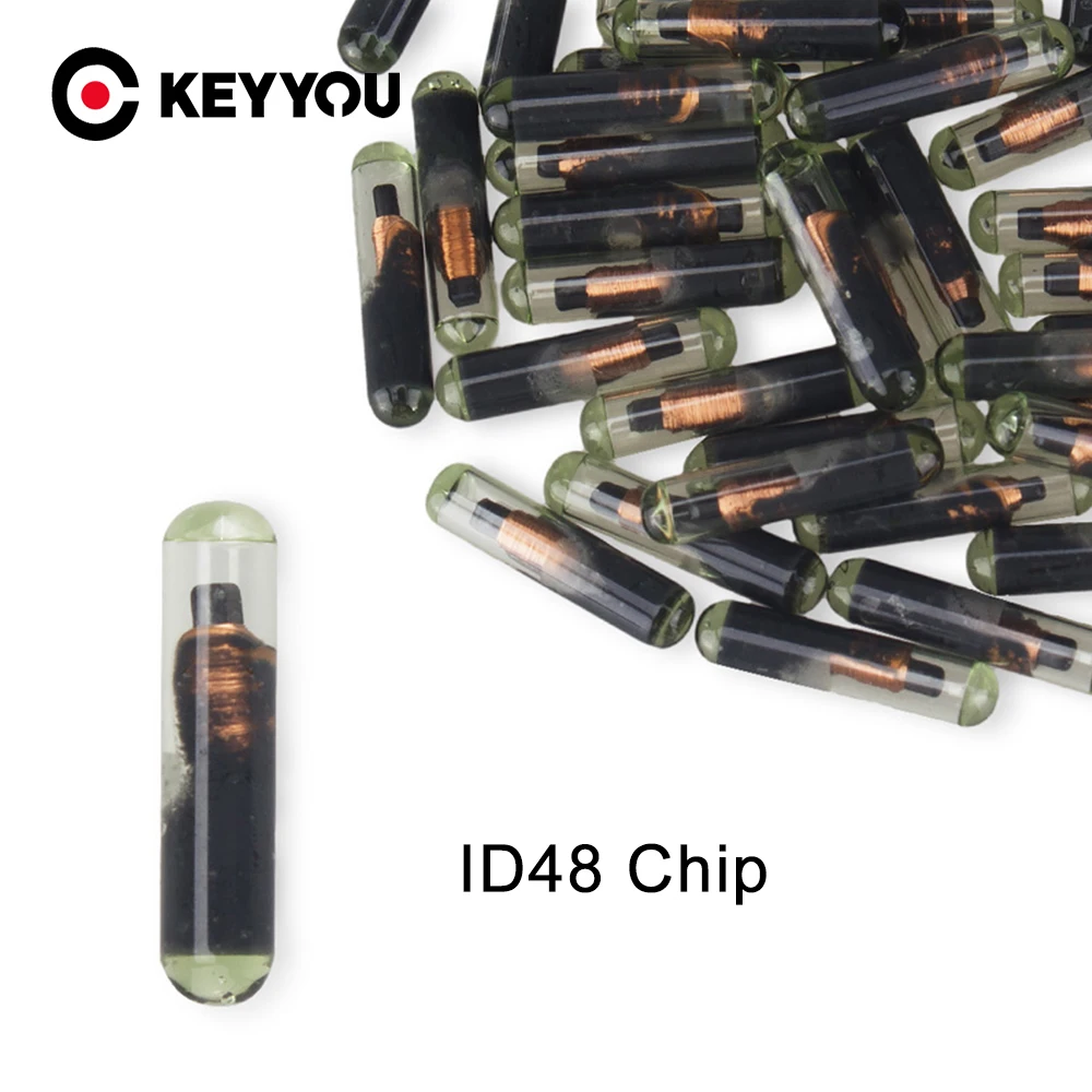 KEYYOU ID48 ID 48 Chip Car Key Glass Transponder T6 Crypto Unlocked Blank Chip For VW Volkswagen Audi Honda Seat Skoda Porsche