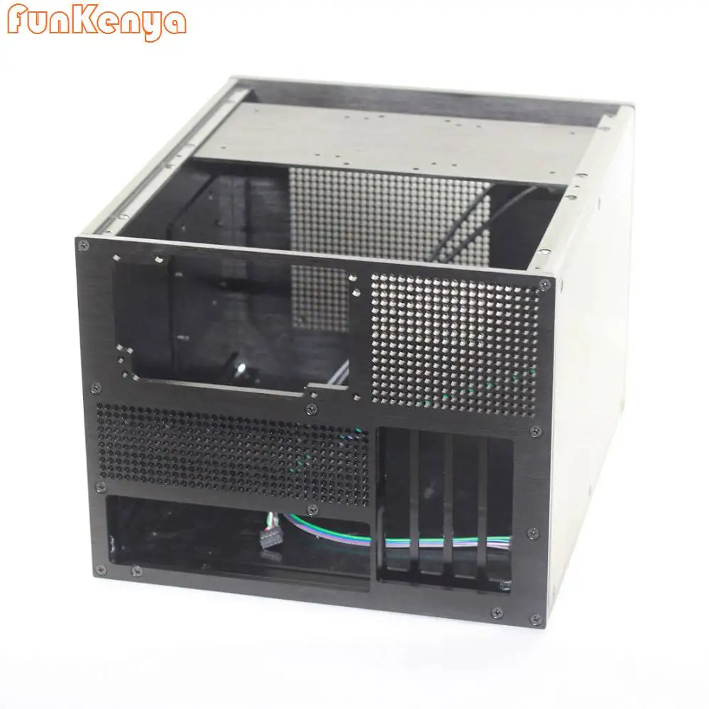 W279 H223 D311 MATX Fall HTPC USB Chassis DIY Gehäuse Fan Eloxiert Schrank NETZTEIL Home Hifi Verstärker Box