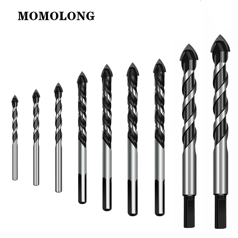 Multi-functional Glass Drill Bit 3 4 5 6 8 10 12mm Triangle Bits for Ceramic Tile Concrete Brick Metal Wood Copper