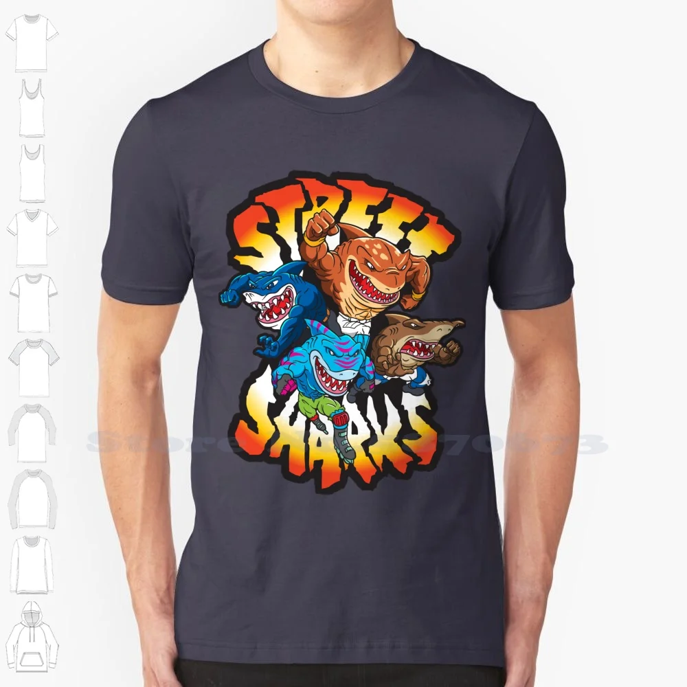 Shark Cool Design Trendy T Shirt Tee Street Sharks Jawsome Biker Mice From Mars Ripster Streex Big Slammu Jab