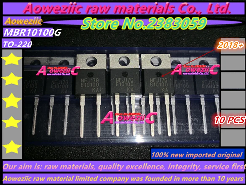 Aoweziic  2018+ 100% new imported original MBR10100G B10100G TO-220  Schottky diode 10A/100V