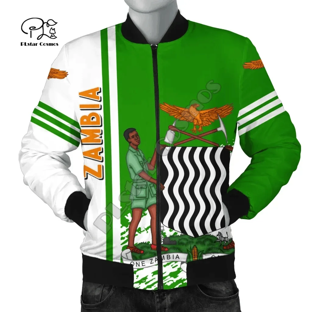 Newest Africa Kenya Zambia Country Flag Tribe Culture NewFashion Winter Warm Coat Streetwear 3DPrint Men/Women Bomber Jacket A1