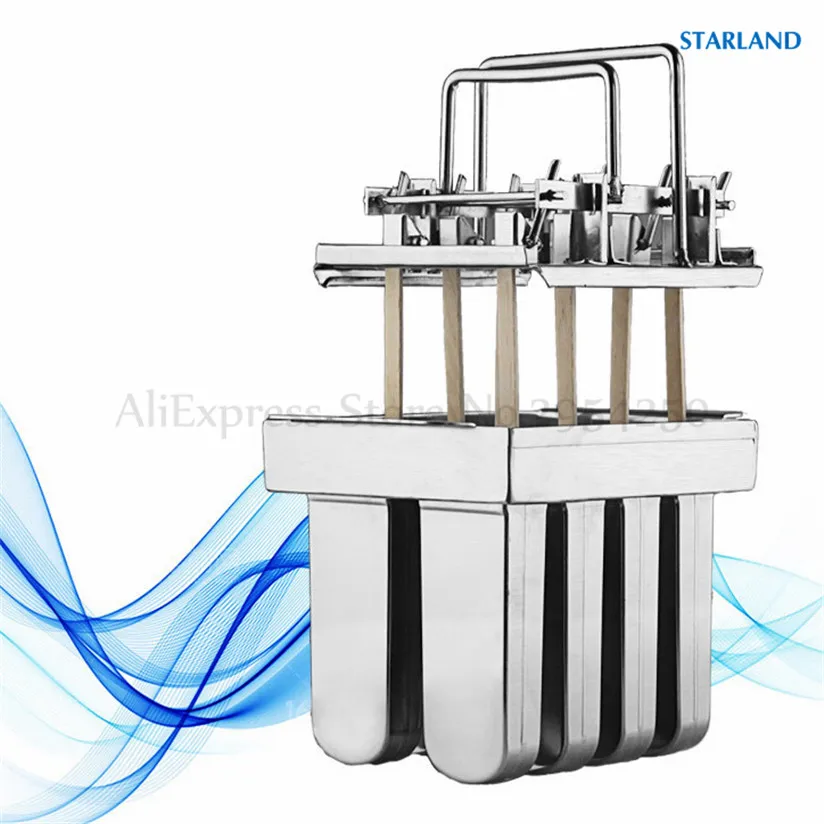1Pcs 8 Cups Ice Pop Popsicle Molds Household DIY Ice Lolly Mould Durable Stainless Steel Stick Holder 6 Options
