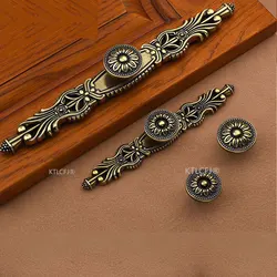 Square Zinc Alloy Bronze Drawer Cupboard Handle Kitchen Cabinet Pull European Fashion Closet Furniture Hardware