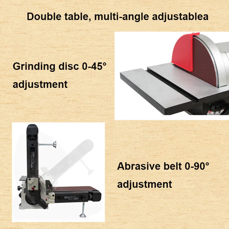 900W Desktop Abrasive Belt Sanding Machine Metal Polishing Machine Sandpaper Machine Woodworking Polishing Tool Decoration DIY