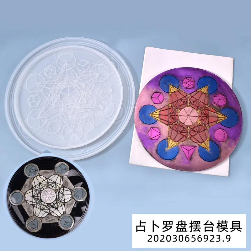 DIY Crystal Ouija Resin Silicone Mold Divination Game Table Decoration Mold Handmade Epoxy Resin Mould Art Craft Jewelry Display