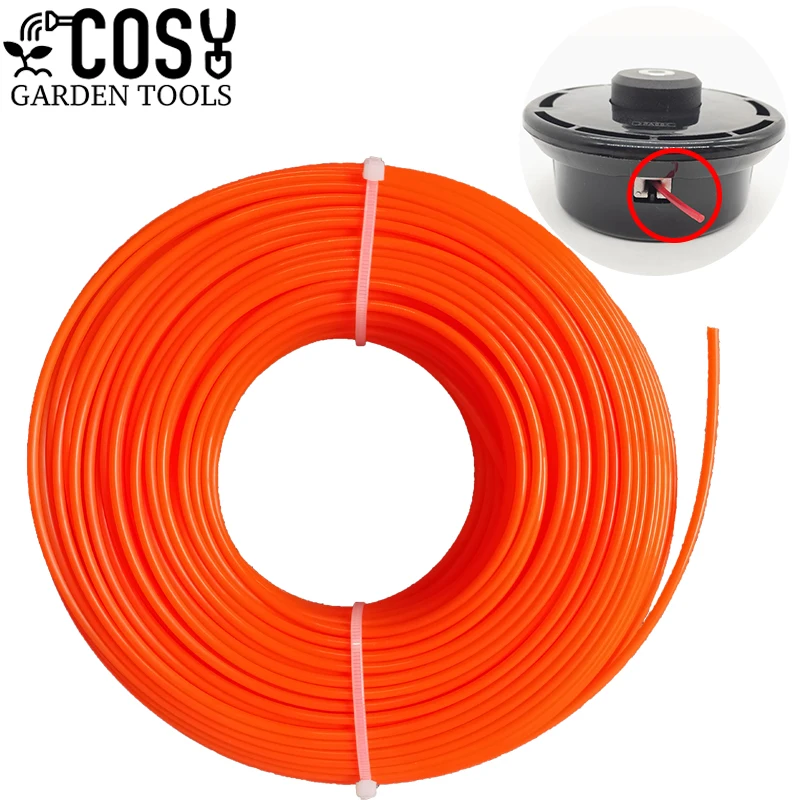 

2.4mm/2.7mm/3mm Grass Trimmer Line Nylon Rope Cord Strimmer Rope Line Brush Cutter Head Mowing Wire Lawn Mower Accessories