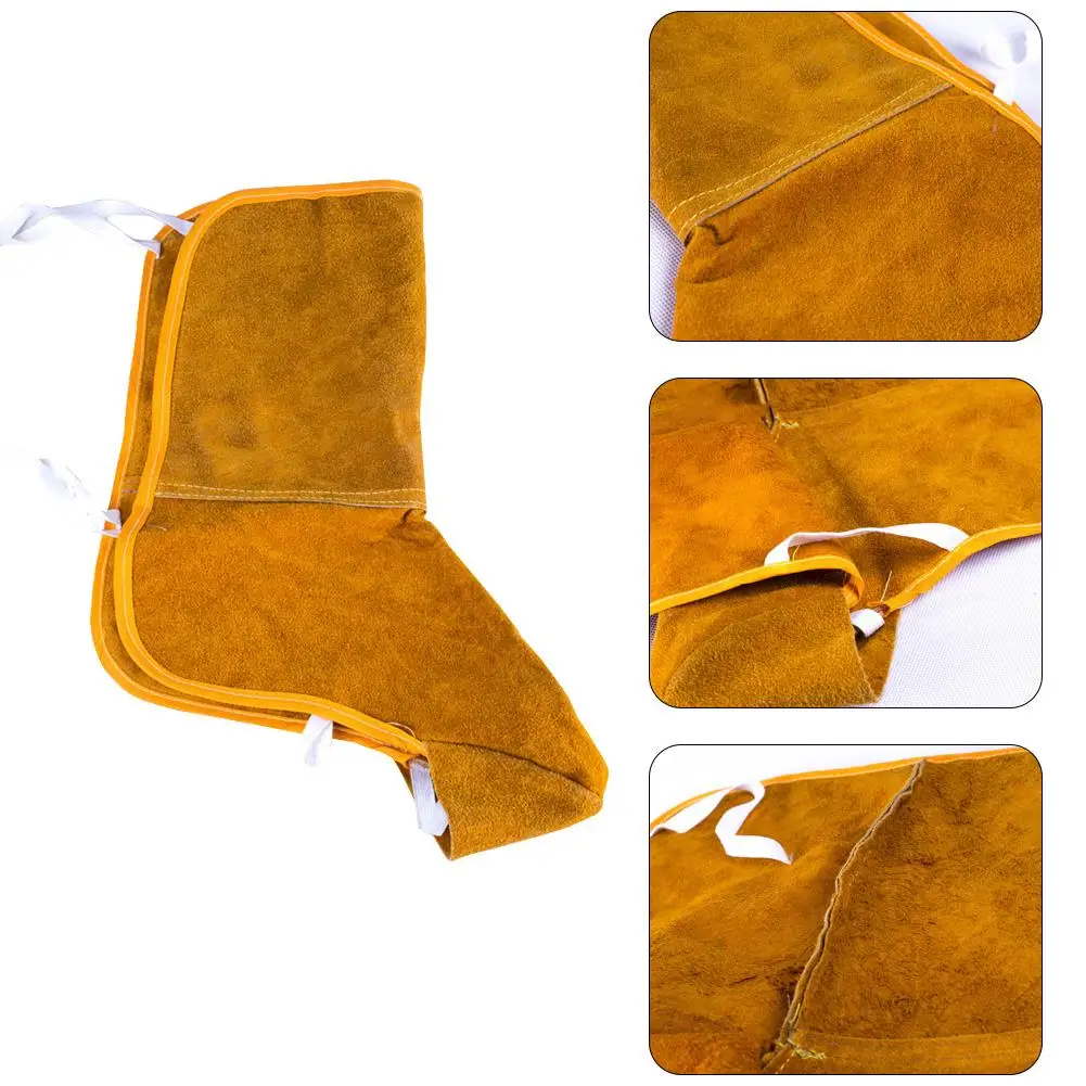 NEW Suede Shoe Protector Long Leather Heat Abrasion Resistant Welding Spats Shoes Cover Welder Working Feet Protection Tools