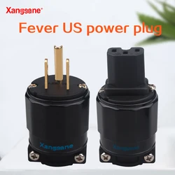 Xangsane FI-11 one set of pure red copper 24K gold-plated US audio power plug HiFi audio power cable accessories