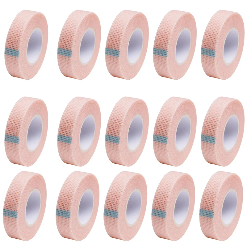 Color Eyelash Extension Tape 15 Rolls Breathable Easy to Tear Micropore Patch Lashes Stickers patches for extension Makeup Tools