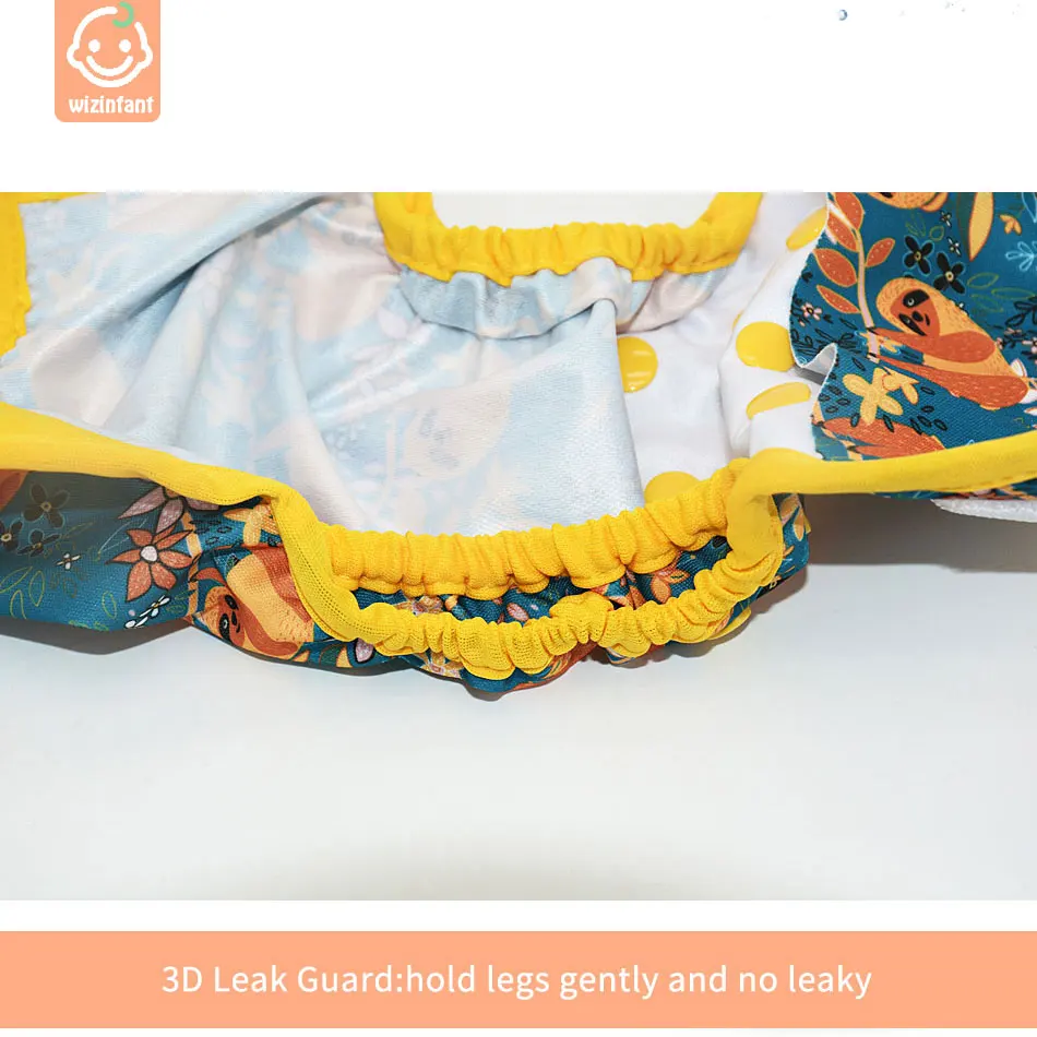Nouveau! WizInfant – couche-culotte écologique pour nouveau-né, en tissu lavable, pour enfants, 4 pièces/lot