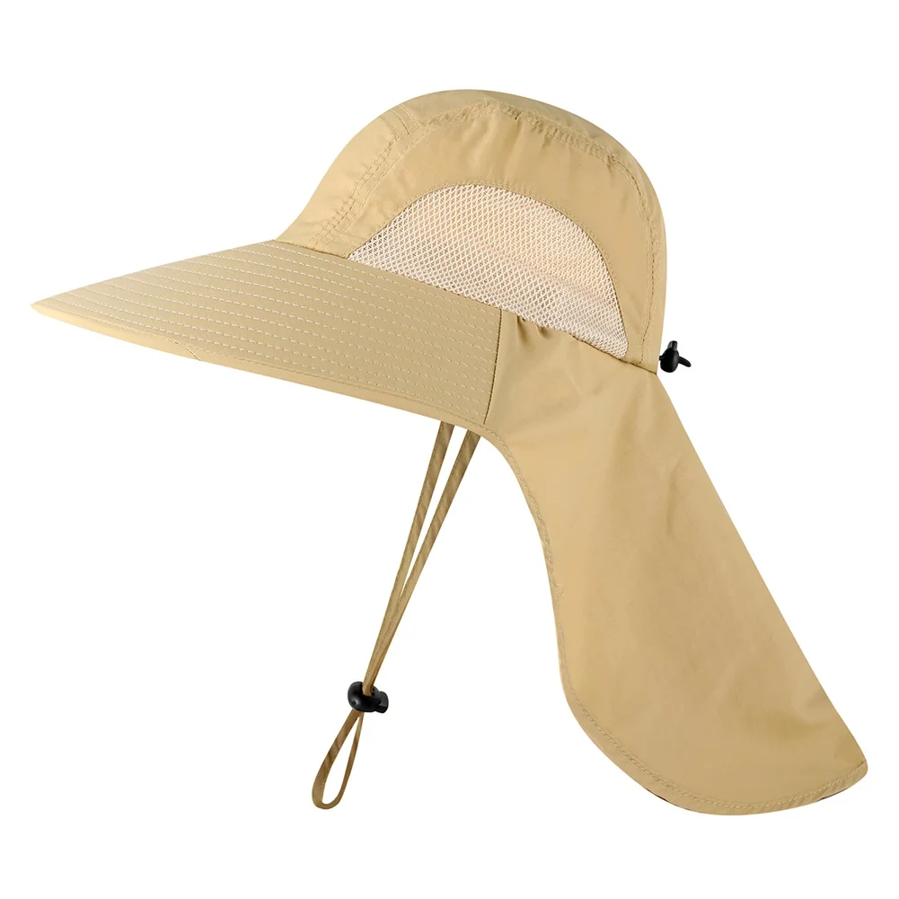 Balight Summer UPF50+ Sun Hat For Women Men Breathale Mesh Bucket Hat With Neck Flap Outdoor Long Wide Brim Hiking Fishing Hats