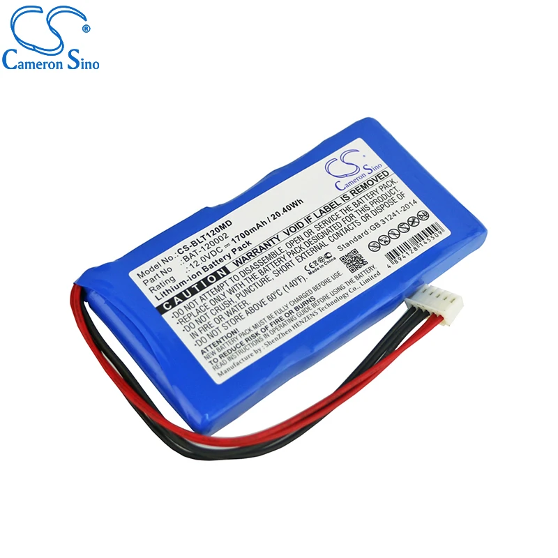 CameronSino Battery for Biolight BLT-1203A Vital Signs Monitor fits Bollywood BAT-120002 Medical Replacement battery 1700mAh