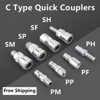 C type Quick Pneumatic fittings High pressure coupling Air Compressor Hose Quick Coupler Plug Socket compressor Connector