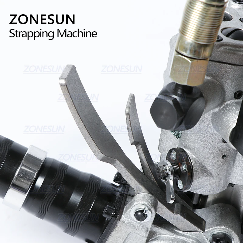 ZONESUN – Machine de cerclage pneumatique automatique, 19-32mm, en acier, emballage de coupe sous Tension pour le bois et l'acier, ZS-KZ32