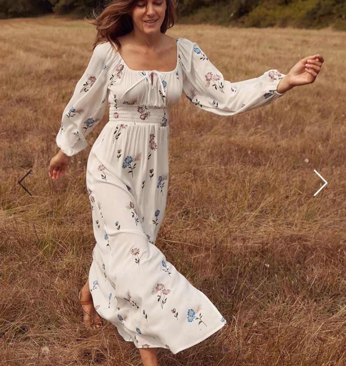 

TEELYNN 100% Cotton White Maxi Dresses Vintage Floral Embroidery Spring/Autumn 2021 Boho Robe Long Sleeve Casual Women's Dress
