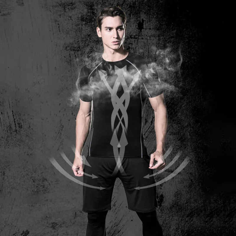 Youpin treino masculino ginásio fitness compressão esportes terno roupas correndo jogging esporte wear exercício collants de secagem rápida terno