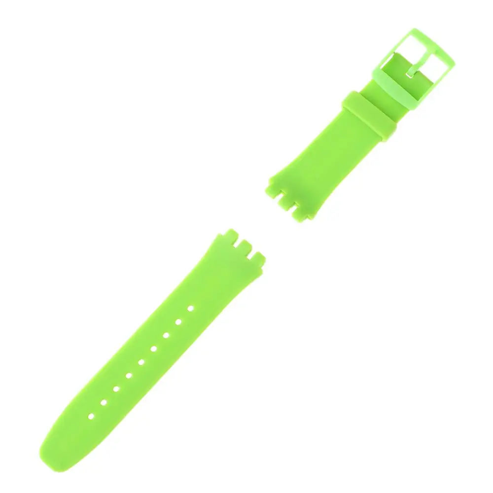 For Swatch Silicone Strap Buckle 17mm19mm 20mm Rubber Strap Men Women Sports Strap Replcement Watch Band Watch Accessory Tool