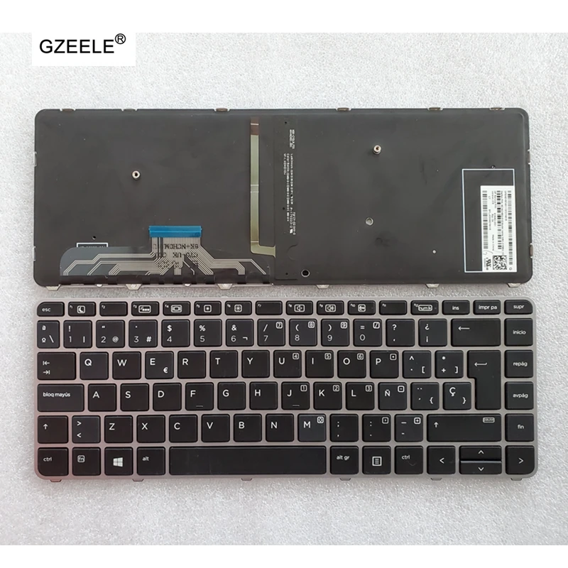 

New Spanish Teclado for HP Elitebook folio 1040 G3 backlit Keyboard SP/US 818252-161 844423-161 903667-161 904715-161