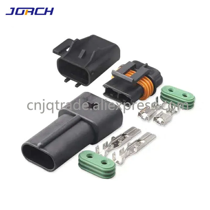 5 Set Delphi 2 Pin Female And Male Connector sealed automotive electrical connector 12033769  12034269 for Fan plug