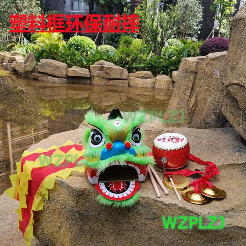 Chinese Leeuwendans Kostuum Drum Set 2-5 Leeftijd Kid Wzplzj Kinderen Game Party Prestaties Sport Outdoor Parade Parad stage Mascotte