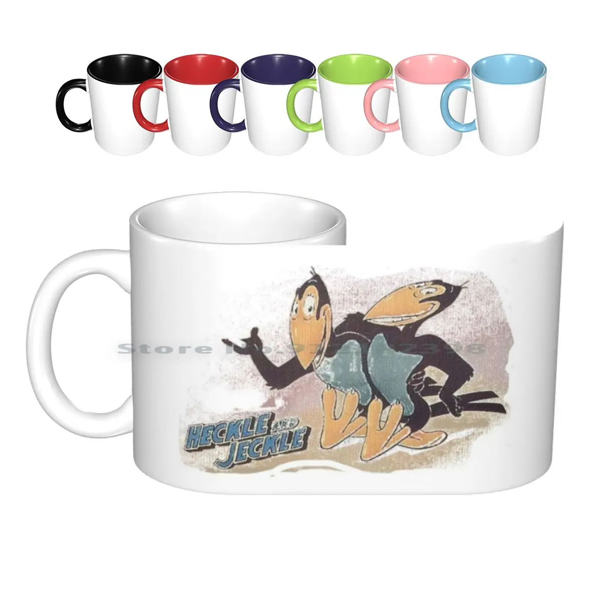 Heckle & Jeckle Ceramic Mugs Coffee Cups Milk Tea Mug Cartoon Heckle Jeckle Retro Comic Book Cartoons Crow Creative Trending