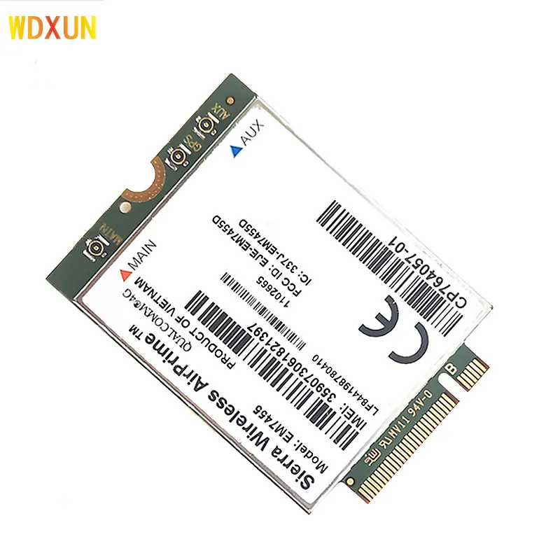 WWAN EM7455 LTE 4G NGFF Module FDD/TDD LTE 4G Cat6 Gobi6000 for Laptop 300Mbps