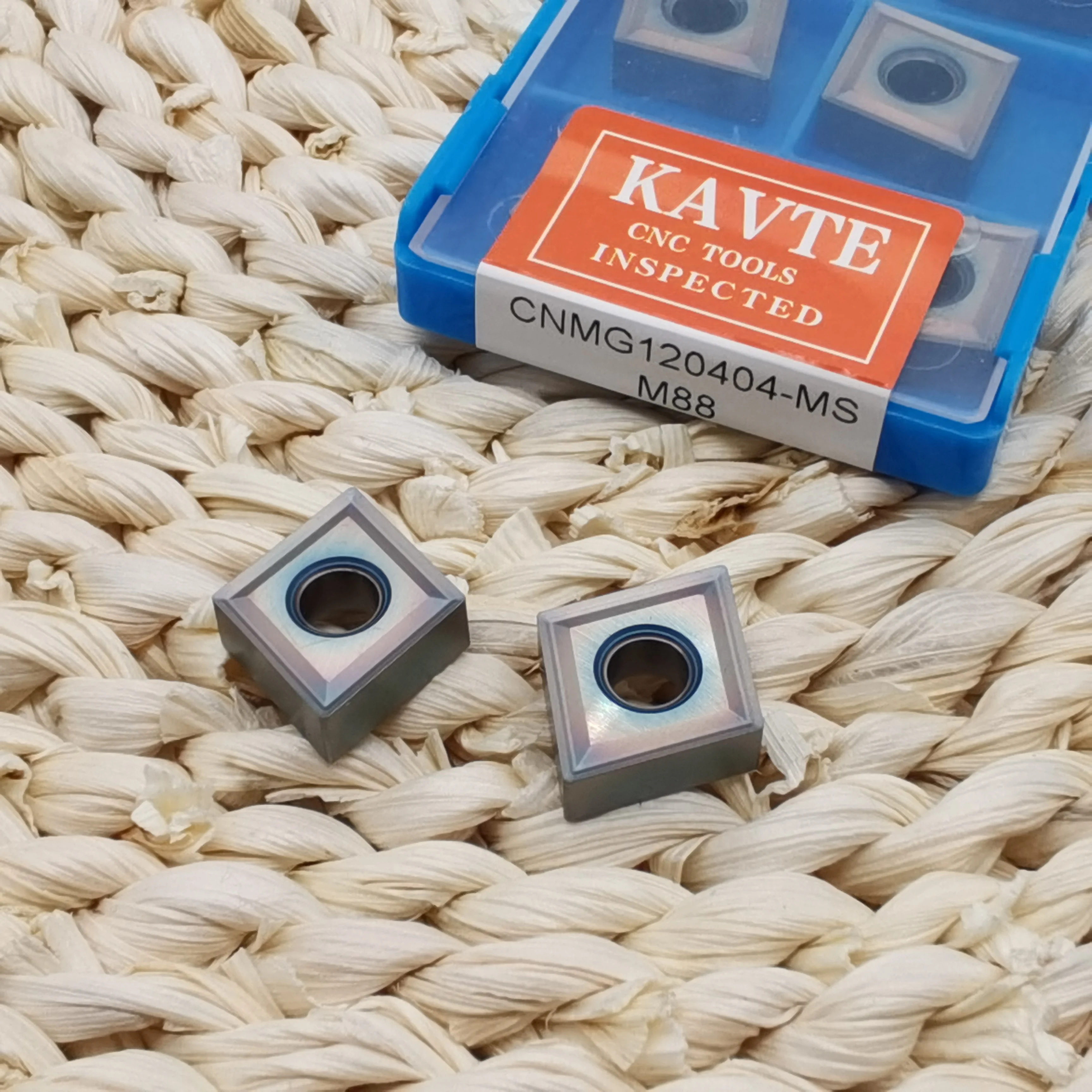 KAVTE CNMG 120404 -MA CNMG 120408   Ma ms jms ferramentas de torneamento de torno de círculo externo inserções revestimento colorido, especial para aço inoxidável