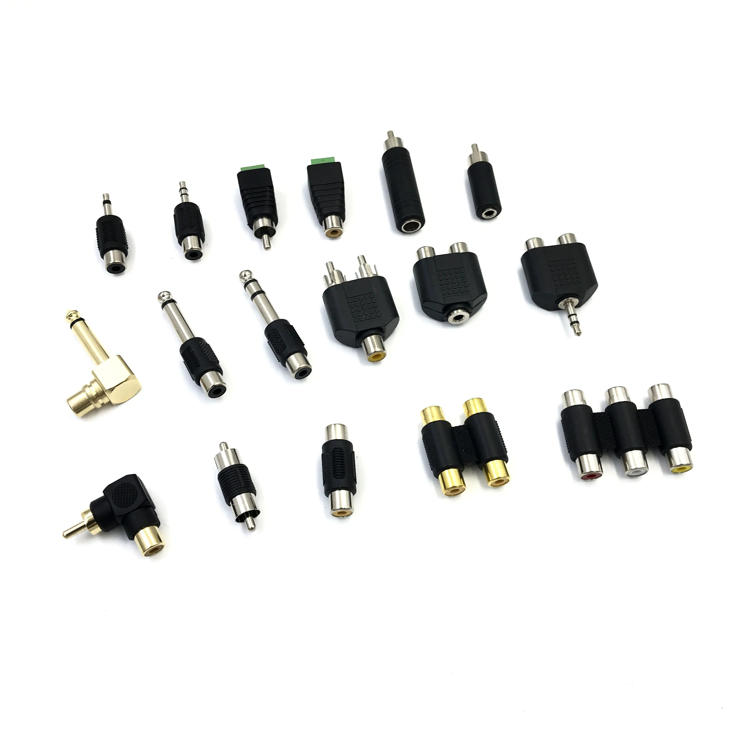 17 Soorten Rca Adapters Audio Plug Connector Rca Male Female Naar Rca 3.5Mm 6.35Mm Mono Stereo Mannelijke vrouwelijke Connector