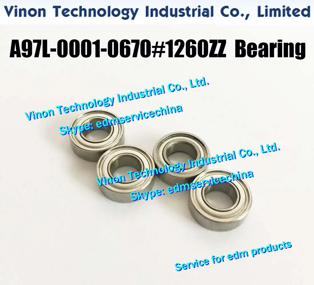 

(5PCS PACK) A97L-0001-0670#1260ZZ edm Ball Bearing F400 For Roller F401,F402. A97L-0001-0986, A97L00010670, A97L-0001-0670/1260Z