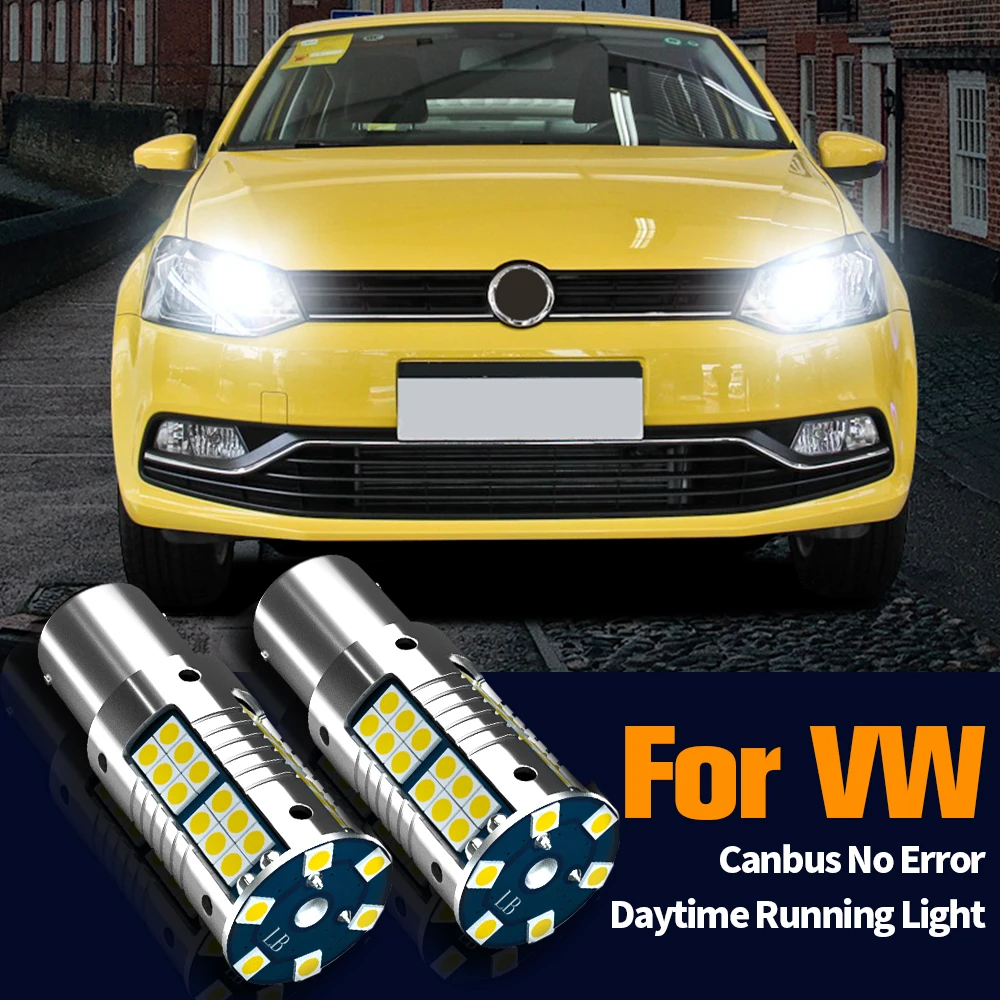 

2pcs LED Daytime Running Light DRL Bulb Lamp Canbus No Error P21W BA15S 1156 For VW Polo Mk5 Gti Hatch 6R 2009-2014