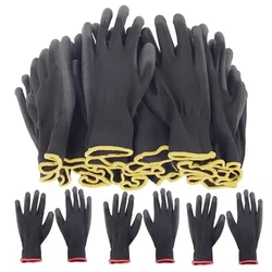 Labor Lnsurance Work Gloves PU Gloves Nylon Protective Construction Auto Repair Gloves Multifunctional Wear-Resistant Gloves