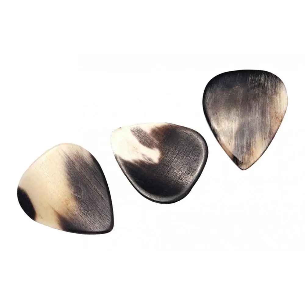 3Pcs Buffalo Horn Guitar Picks For Acoustic / Folk Guitar Accessories