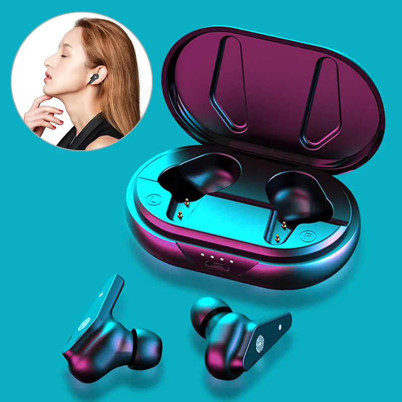 Earphones Wireless Mini In Ear Touch Control Headset IPX5 Waterproof Noise Cancelling Stereo Earbuds with Mic