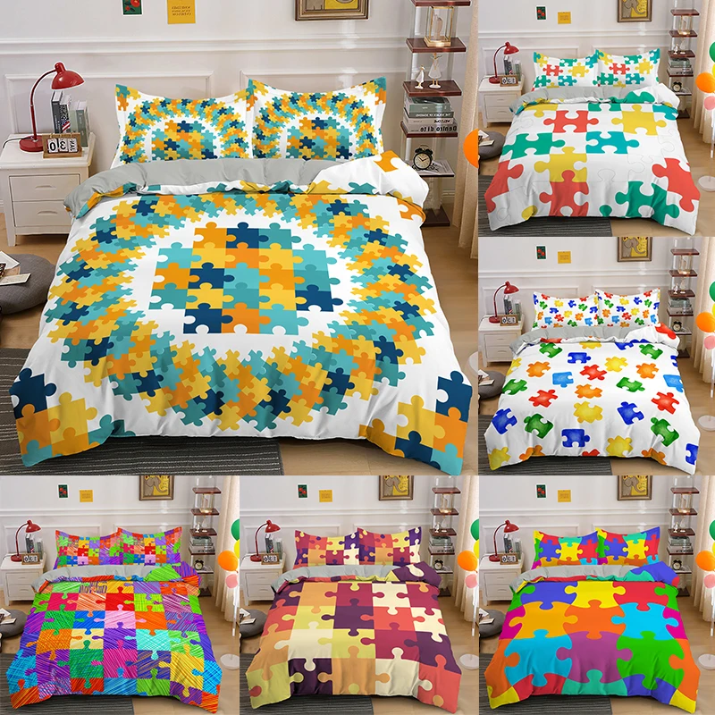 3D Duvet Cover Set 2/3 Pcs Comforter  & Pillowcase  With Zipper Closure Single Twin Double Full Queen King Sizes