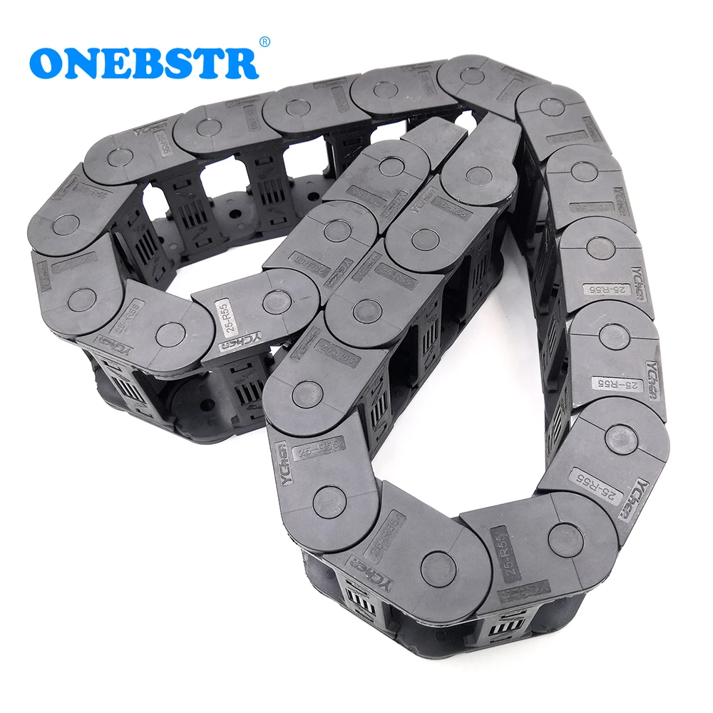 1 Meter 25x57mm Wire Carrier Cable Drag Transmissin Chain Towline With End Connectors For CNC Router Machine Tools Hot Sales