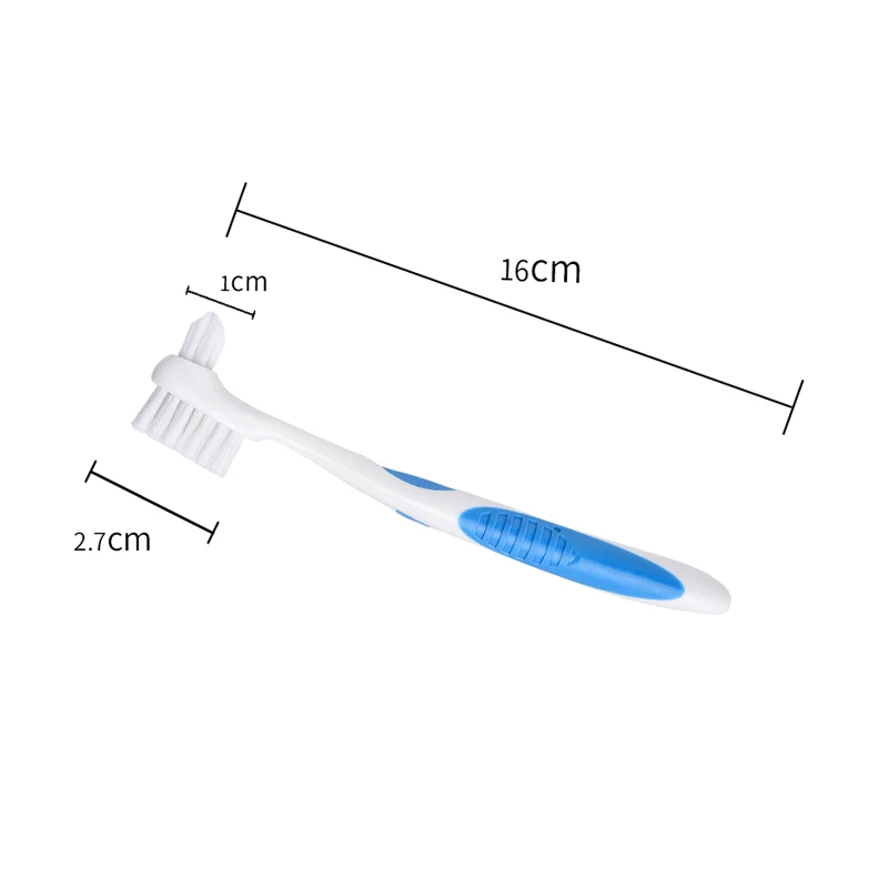 Y-Kelin Denture Clean Brush Double Sided Cleaning Toothbrush for False Teeth, Teeth Grinding, Dental Devices, and Mouth Guards