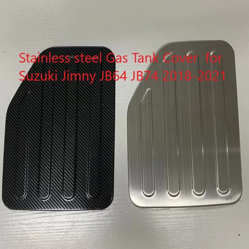 

Car Gas Tank Cover Stainless steel Black Silver for Suzuki Jimny JB64 JB74 2018-2020 Oil Fuel Tank Cap Cover Decoration Stickers