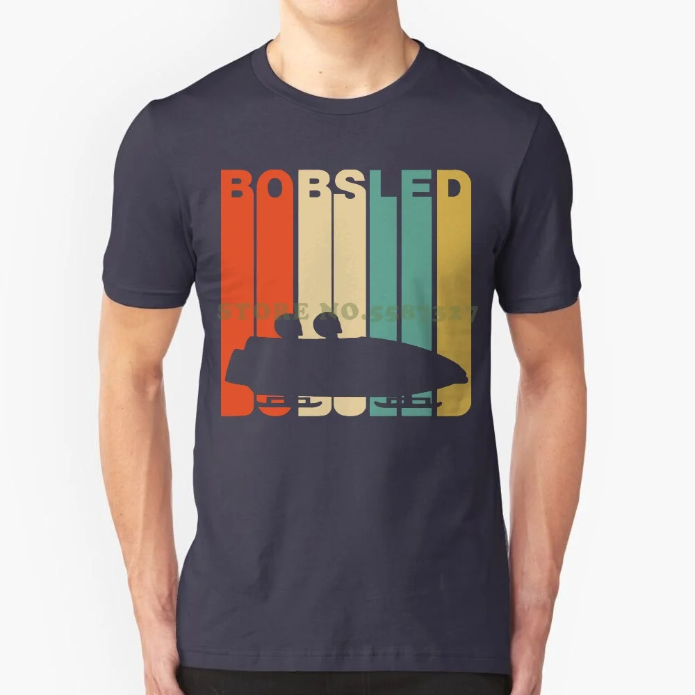 Vintage Retro 1970's Style Bobsled Bobsledding Sportsy T Shirt T Shirt Short Sleeve Fashion Tshirt