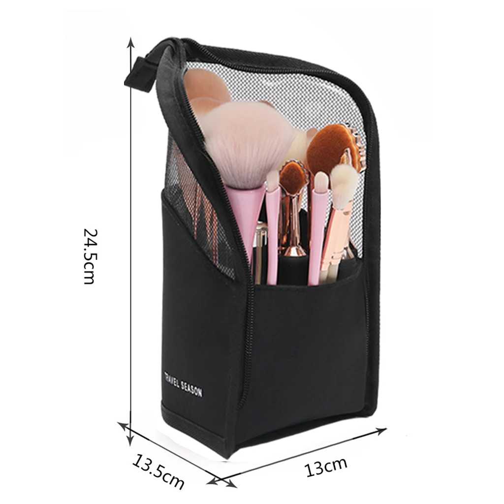 Foldable Makeup Brush Bag Holder Case Organizer for Beauty Female Girl Portable Makeup Brush Eyeshadow Cosmetic Bag Pouch