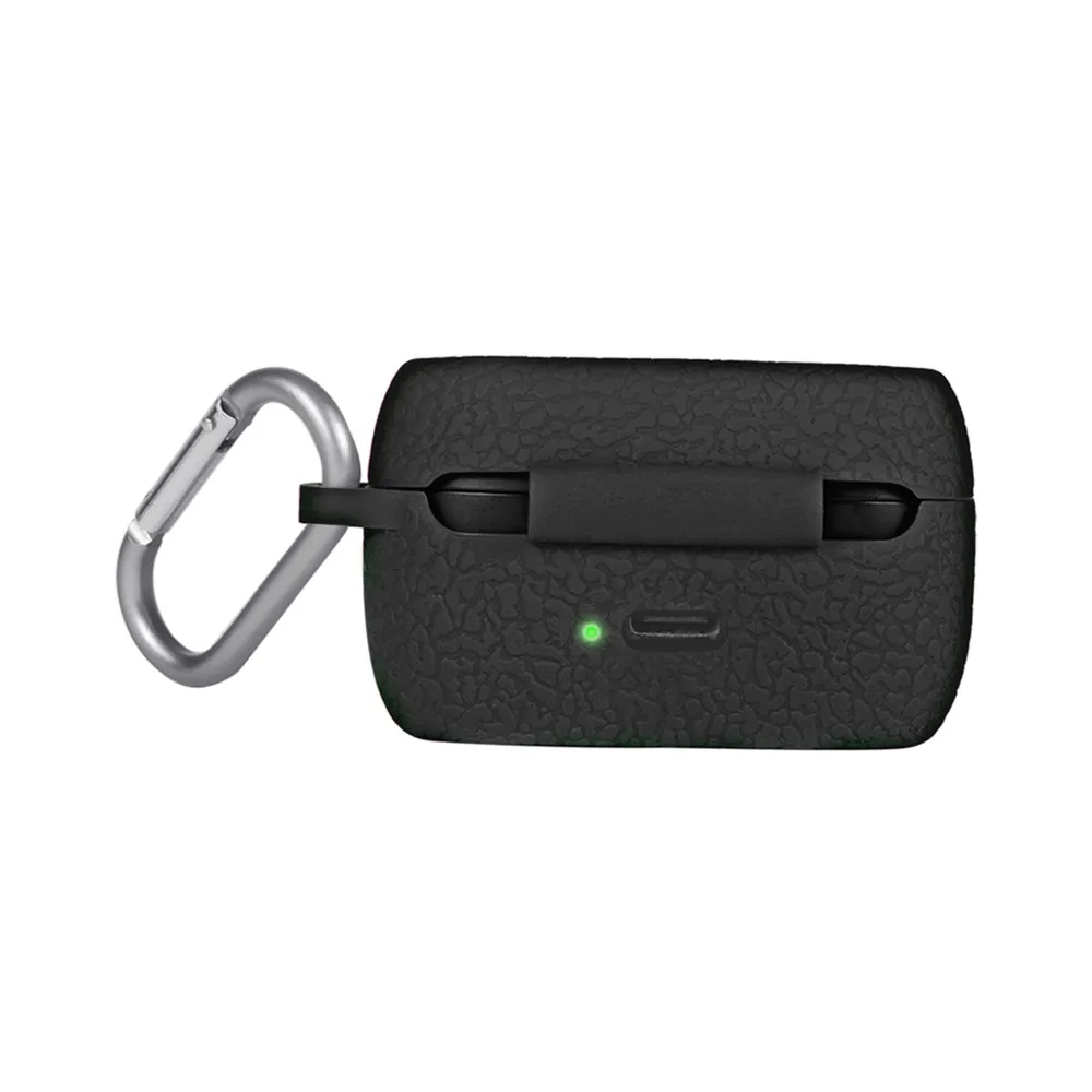 Funda protectora de silicona para Jabra Elite Active 75t, caja de carga, rayas de piel con hebilla, accesorios para auriculares inalámbricos
