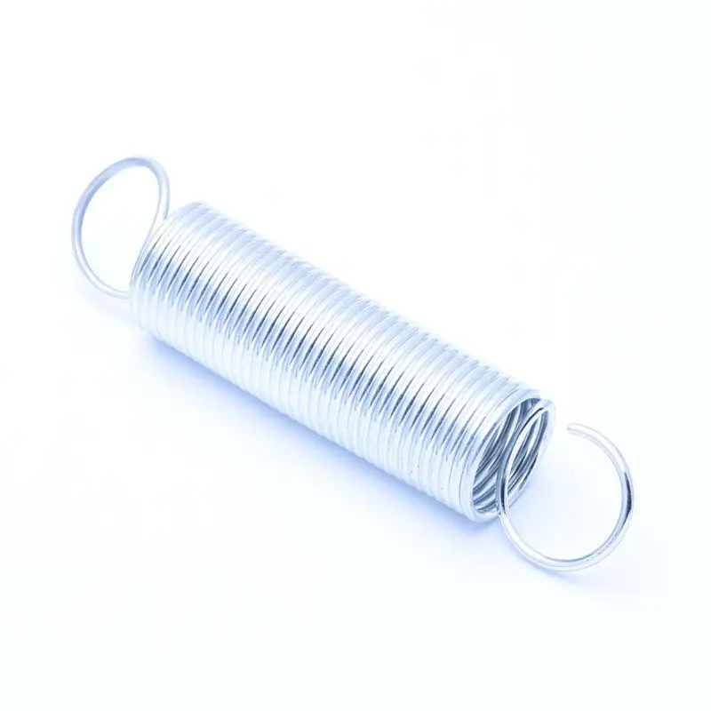 Resorte de extensión de tensión Chapado en Zinc, resorte de gancho abierto, de 2,0mm diámetro de alambre, diámetro exterior de 18mm-22mm, longitud de 60mm-100mm para herramienta de Hardware