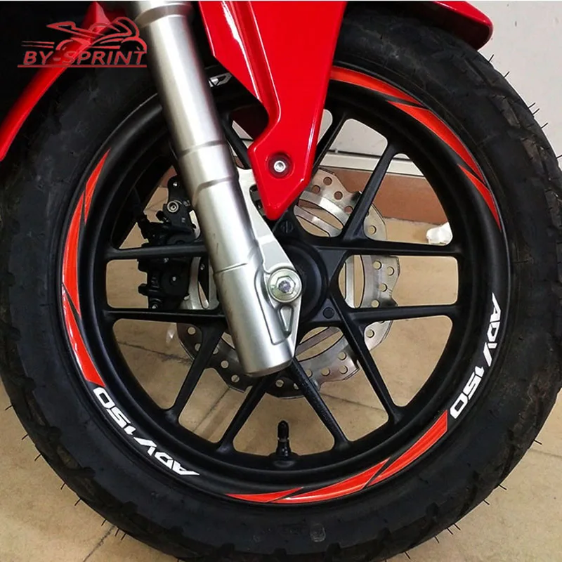 NEW Wheel Rim Sticker For ADV150 ADV 150 Motorcycle Stripe Reflective Waterproof Decals Stickers adv150