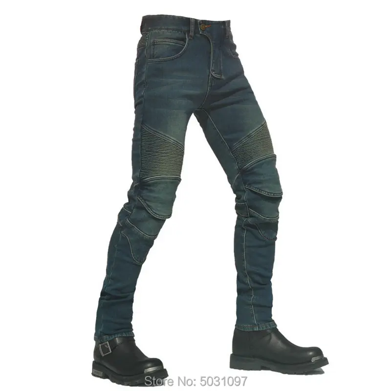 Volero Winter Motorcycle Riding Trousers Knight Waterproof Antifouling Protective Jeans Loose Straight Velvet Inside Jeans