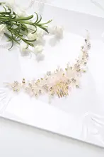 Vintage Rose Gold Silver Wedding Hair Accessories #6