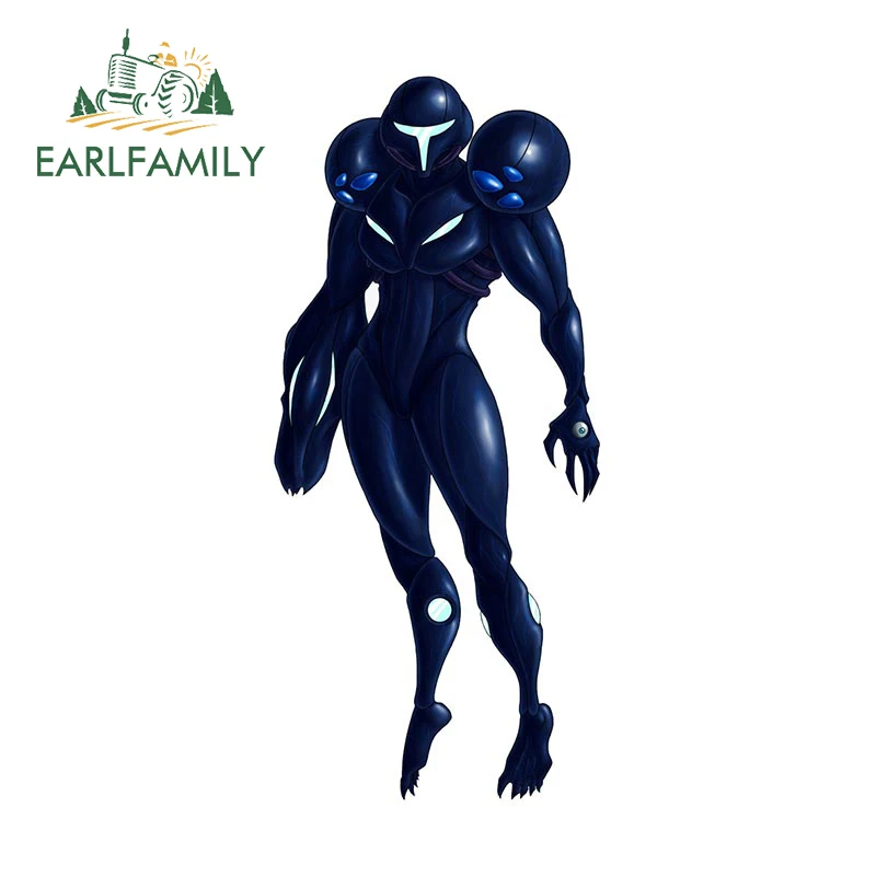 EARLFAMILY 13cm for Samus and Metroid Retro Car Sticker Windshield Trunk Decal Sunscreen Waterproof Sunscreen Car Door Protector